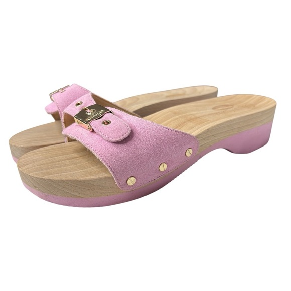 DR. SCHOLL'S Original Wooden Slide Exercise Sandal X Kate Spade Pink Shoe Size 9 - Picture 1 of 14